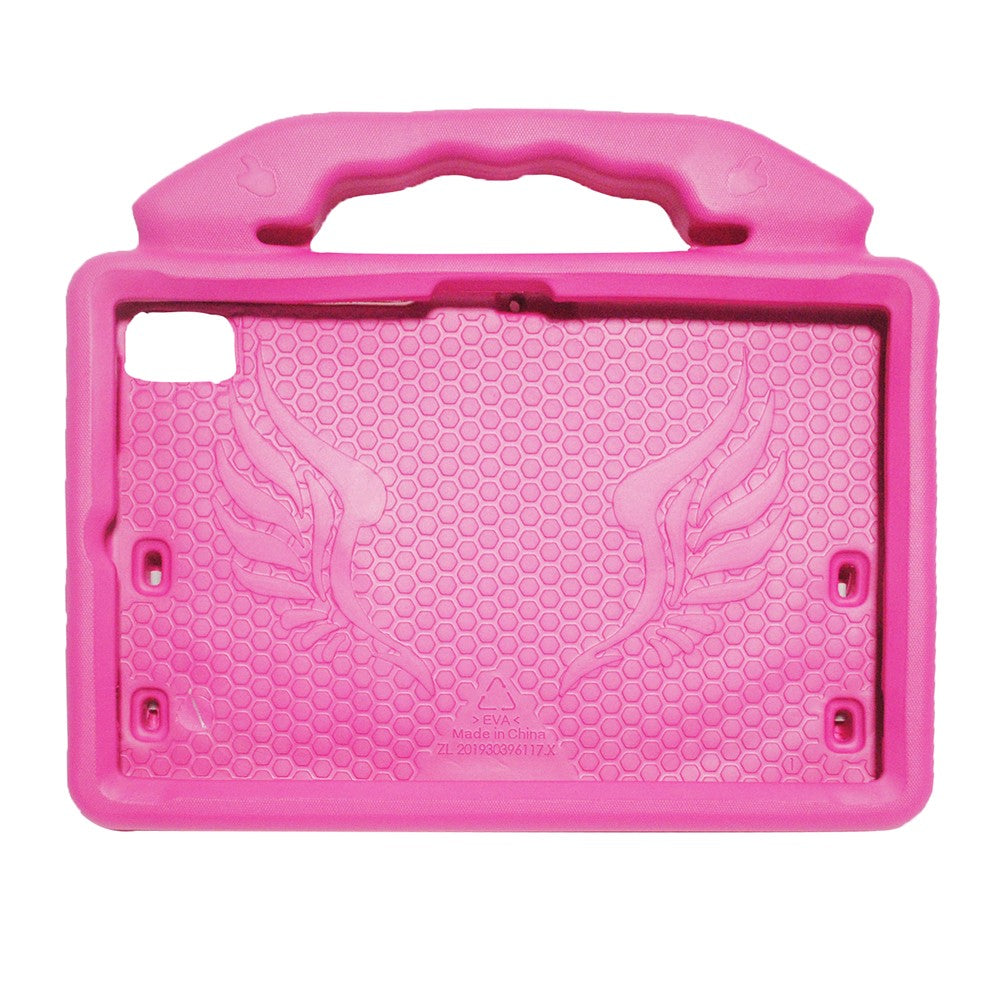 Foldable Thumb Shockproof EVA Full-Body Tablet Kickstand Cover with Portable Hand Holder for Lenovo Tab M10 FHD Plus X606F - Rose