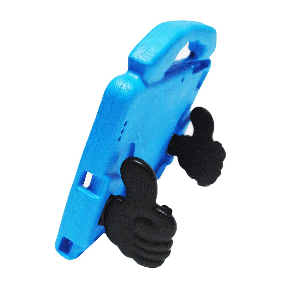 Foldable Thumb Shockproof EVA Full-Body Tablet Kickstand Cover with Portable Hand Holder for Lenovo Tab M10 FHD Plus X606F - Blue