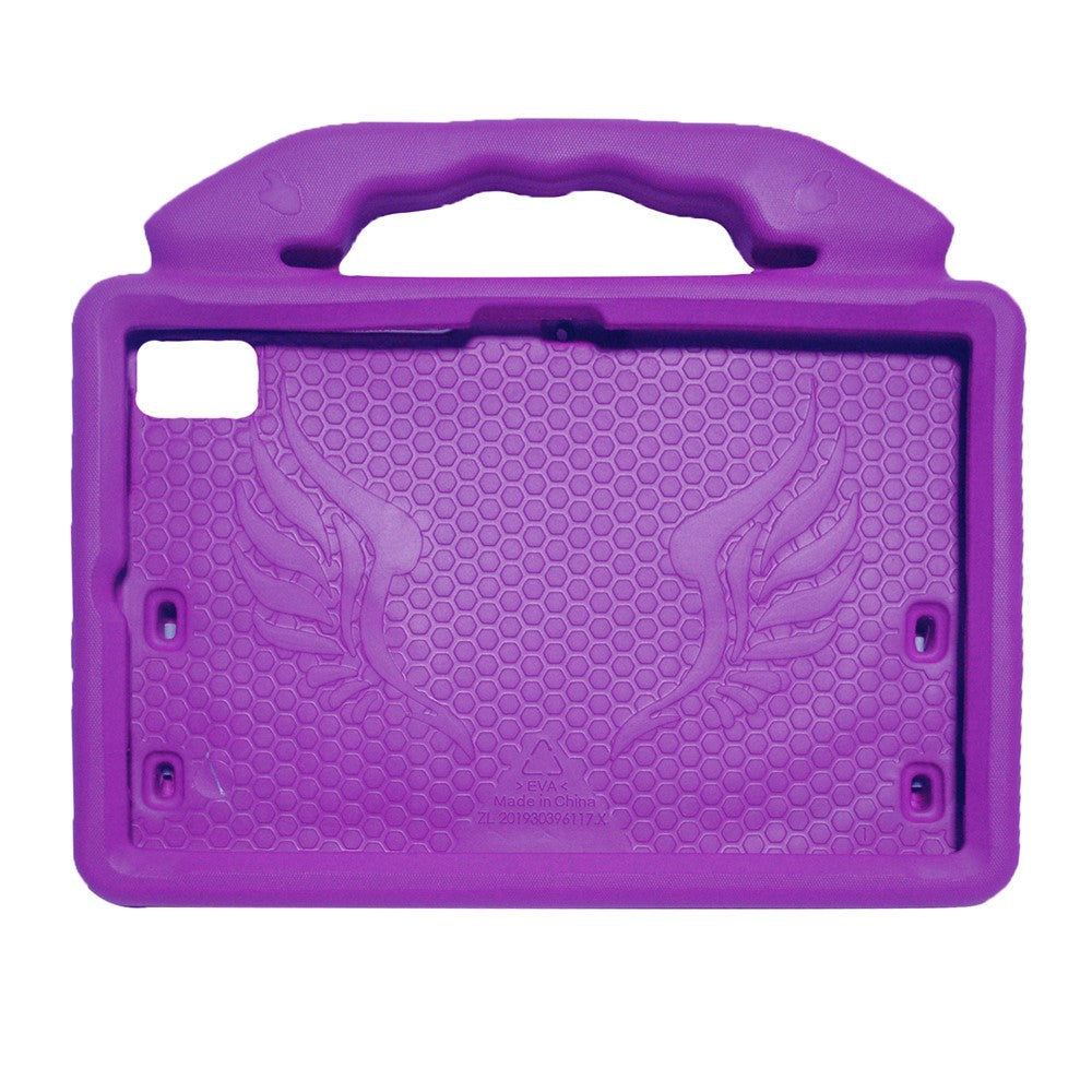 Foldable Thumb Shockproof EVA Full-Body Tablet Kickstand Cover with Portable Hand Holder for Lenovo Tab M10 FHD Plus X606F - Purple