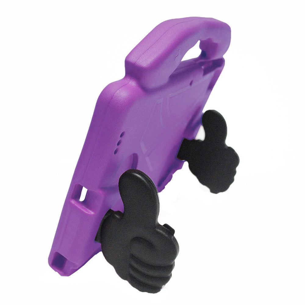 Foldable Thumb Shockproof EVA Full-Body Tablet Kickstand Cover with Portable Hand Holder for Lenovo Tab M10 FHD Plus X606F - Purple