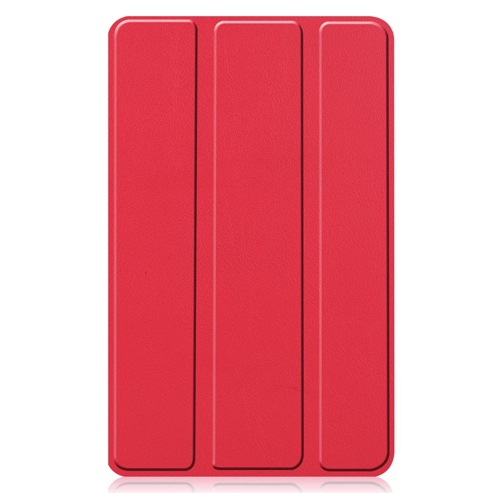 Tri-fold Stand PU Leather Tablet Well-protected Case Cover for Lenovo Tab M7 (2nd Gen) / (3rd Gen) - Red