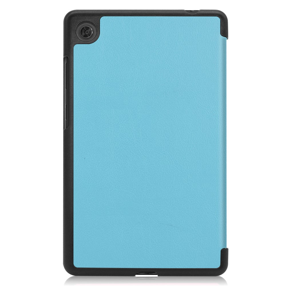 Tri-fold Stand PU Leather Tablet Well-protected Case Cover for Lenovo Tab M7 (2nd Gen) / (3rd Gen) - Sky Blue