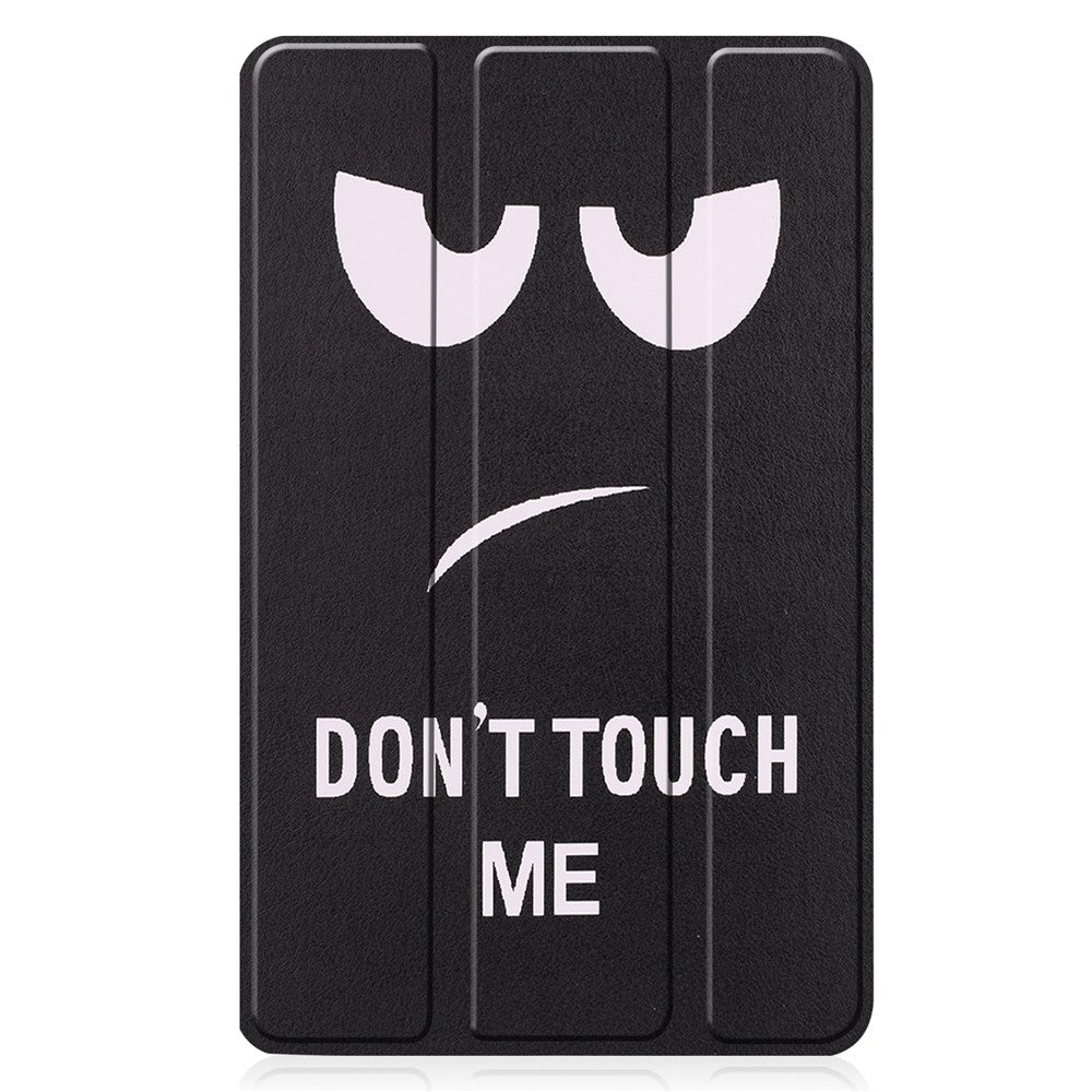 Stylish Light Slim Pattern Printing PU Leather Tri-fold Stand Tablet Cover Shell for Lenovo Tab M7 (2nd Gen) / (3rd Gen) - Don't Touch Me