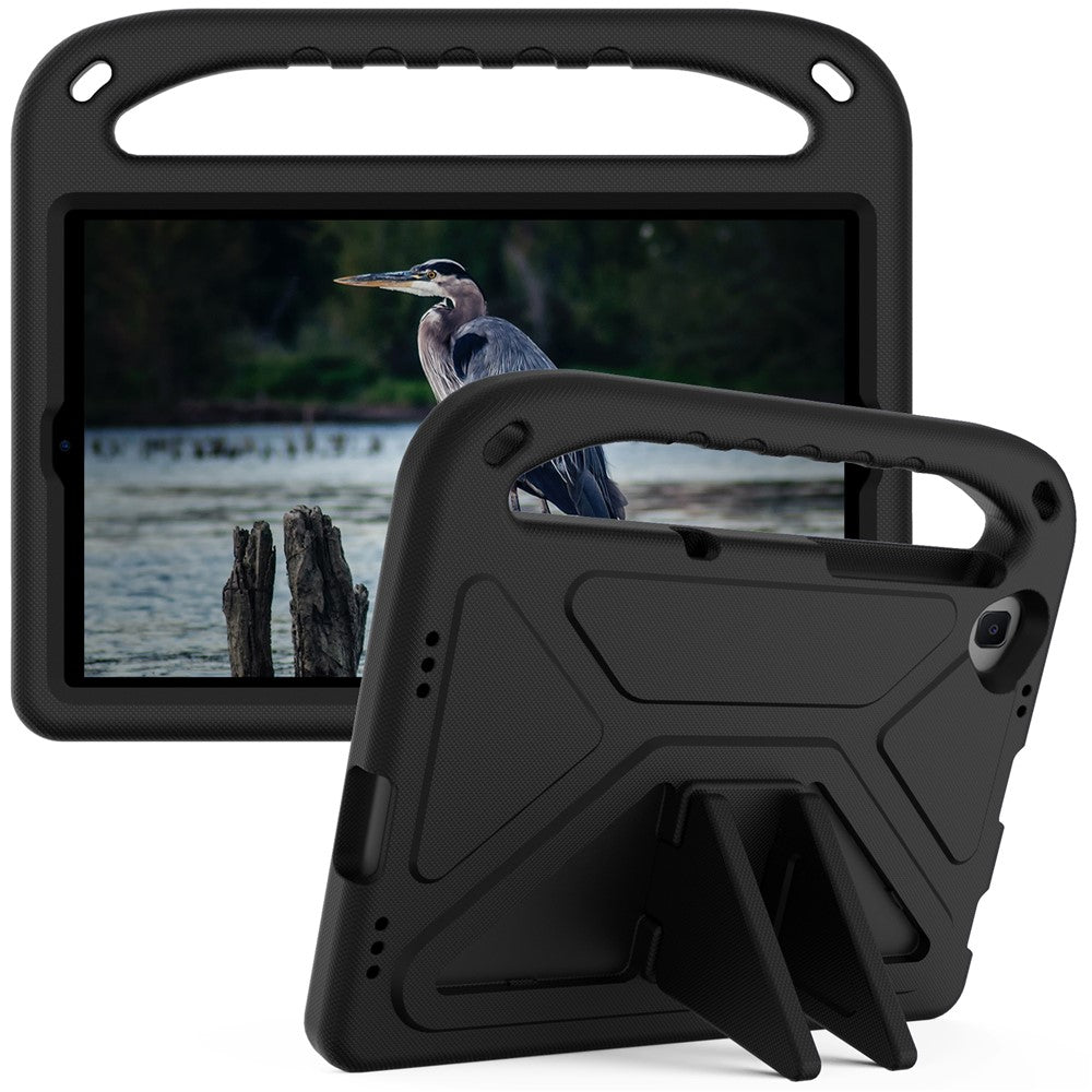 Hand-Hold Grip EVA Tablet Case with Foldable Dual Angle Kickstand for Lenovo Tab M10 HD Gen 2/Tab M10 Plus TB-X606 - Black