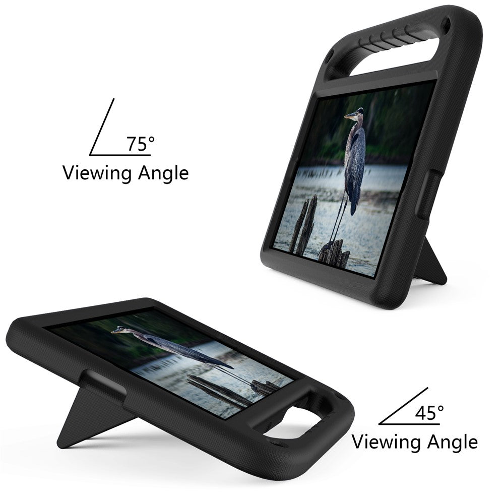 Hand-Hold Grip EVA Tablet Case with Foldable Dual Angle Kickstand for Lenovo Tab M10 HD Gen 2/Tab M10 Plus TB-X606 - Black