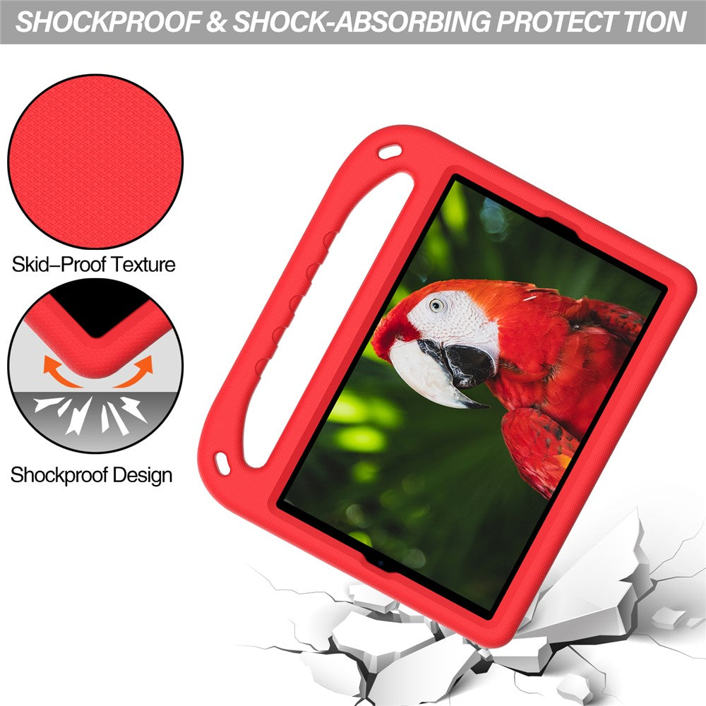 Hand-Hold Grip EVA Tablet Case with Foldable Dual Angle Kickstand for Lenovo Tab M10 HD Gen 2/Tab M10 Plus TB-X606 - Red