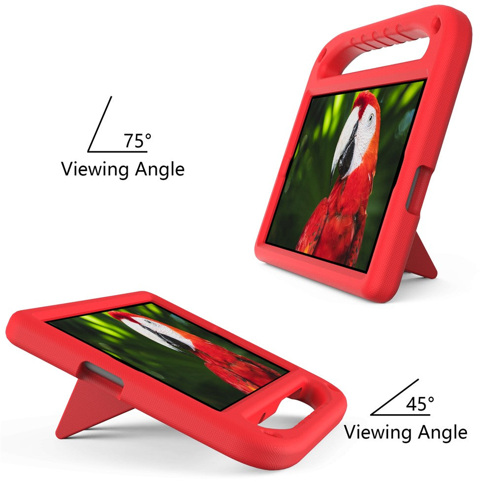 Hand-Hold Grip EVA Tablet Case with Foldable Dual Angle Kickstand for Lenovo Tab M10 HD Gen 2/Tab M10 Plus TB-X606 - Red