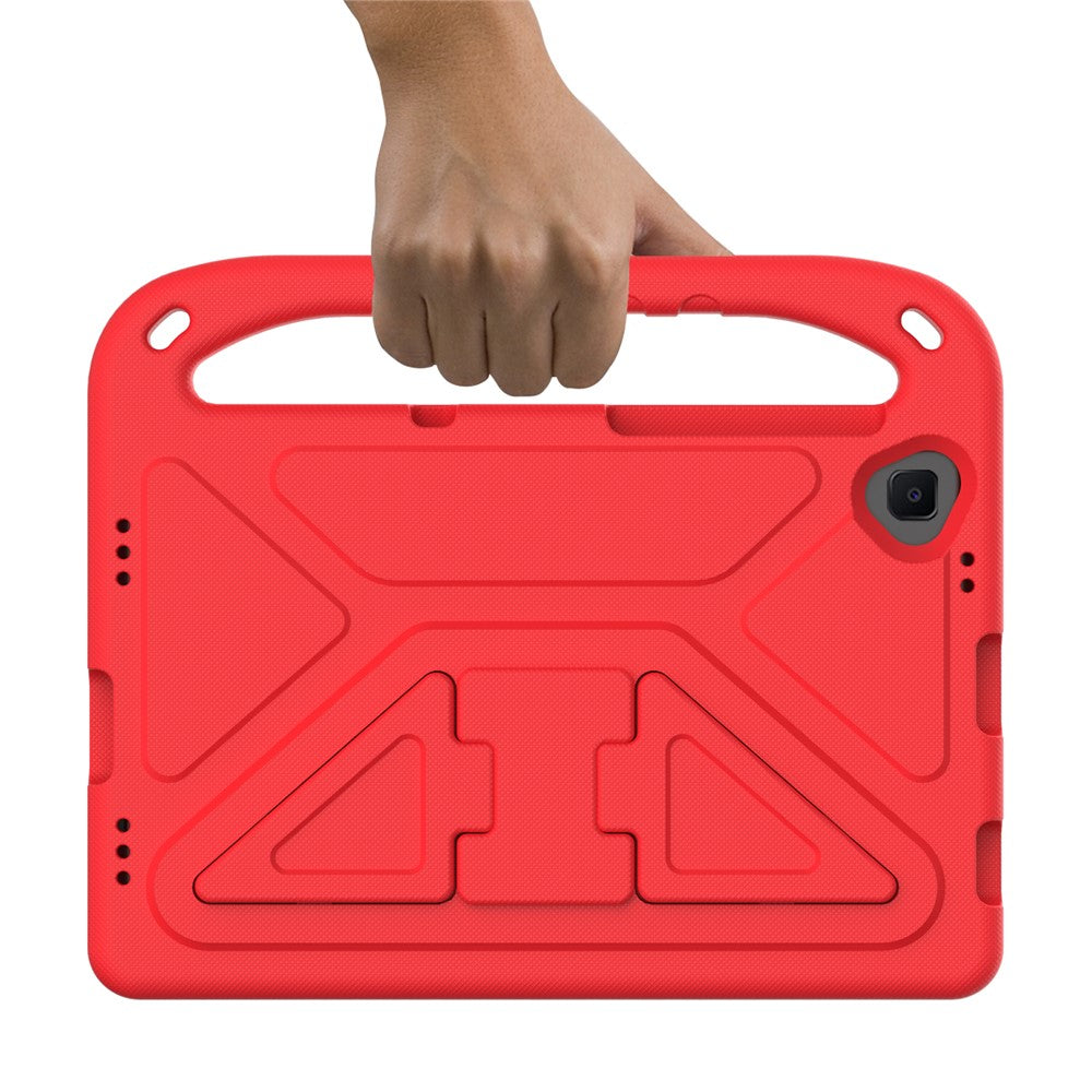 Hand-Hold Grip EVA Tablet Case with Foldable Dual Angle Kickstand for Lenovo Tab M10 HD Gen 2/Tab M10 Plus TB-X606 - Red