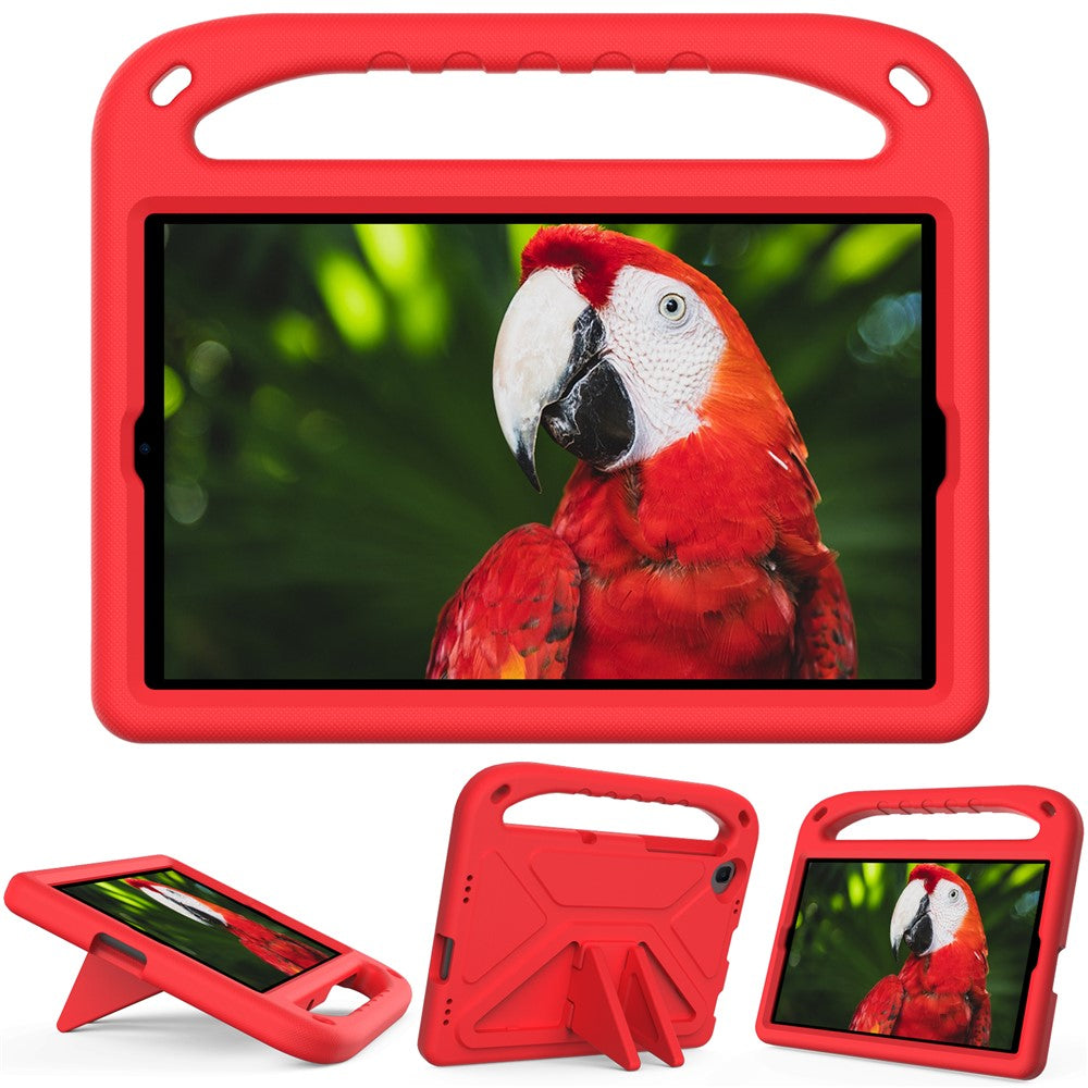 Hand-Hold Grip EVA Tablet Case with Foldable Dual Angle Kickstand for Lenovo Tab M10 HD Gen 2/Tab M10 Plus TB-X606 - Red