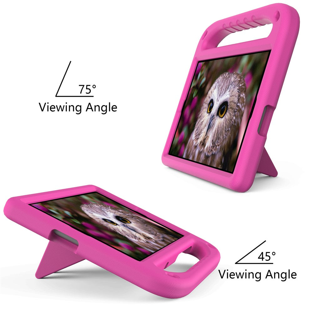 Hand-Hold Grip EVA Tablet Case with Foldable Dual Angle Kickstand for Lenovo Tab M10 HD Gen 2/Tab M10 Plus TB-X606 - Rose