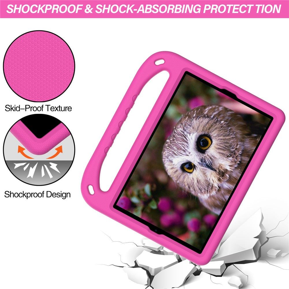 Hand-Hold Grip EVA Tablet Case with Foldable Dual Angle Kickstand for Lenovo Tab M10 HD Gen 2/Tab M10 Plus TB-X606 - Rose