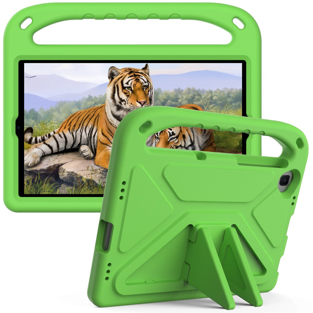 Hand-Hold Grip EVA Tablet Case with Foldable Dual Angle Kickstand for Lenovo Tab M10 HD Gen 2/Tab M10 Plus TB-X606 - Green