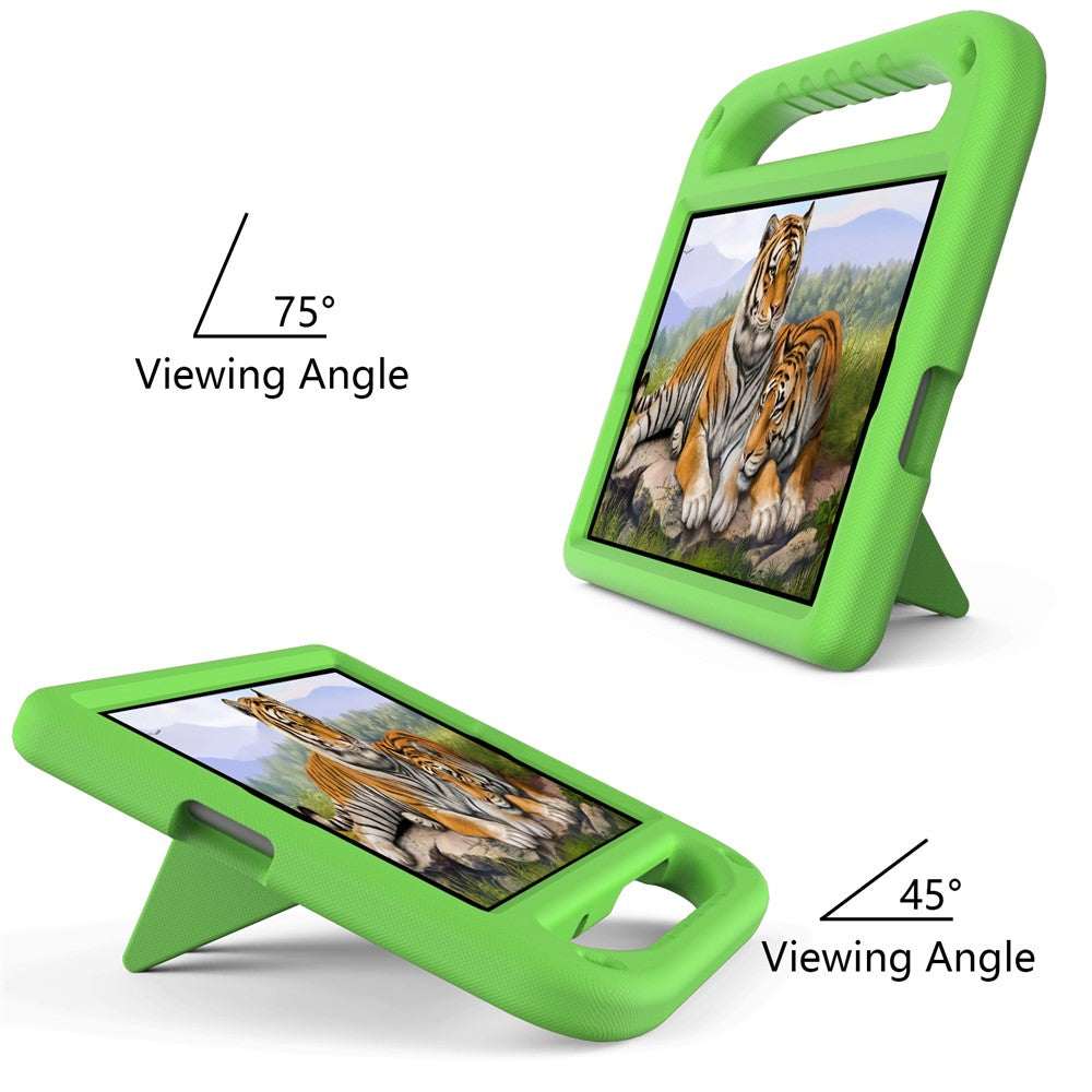 Hand-Hold Grip EVA Tablet Case with Foldable Dual Angle Kickstand for Lenovo Tab M10 HD Gen 2/Tab M10 Plus TB-X606 - Green