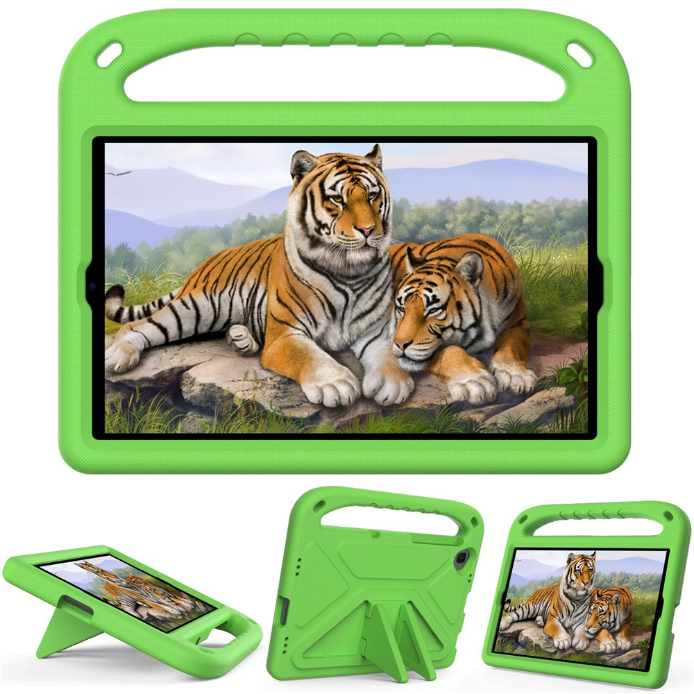 Hand-Hold Grip EVA Tablet Case with Foldable Dual Angle Kickstand for Lenovo Tab M10 HD Gen 2/Tab M10 Plus TB-X606 - Green