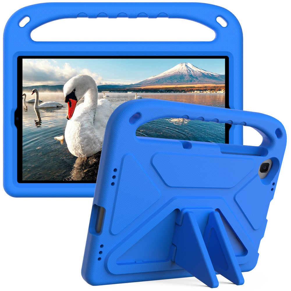 Hand-Hold Grip EVA Tablet Case with Foldable Dual Angle Kickstand for Lenovo Tab M10 HD Gen 2/Tab M10 Plus TB-X606 - Blue