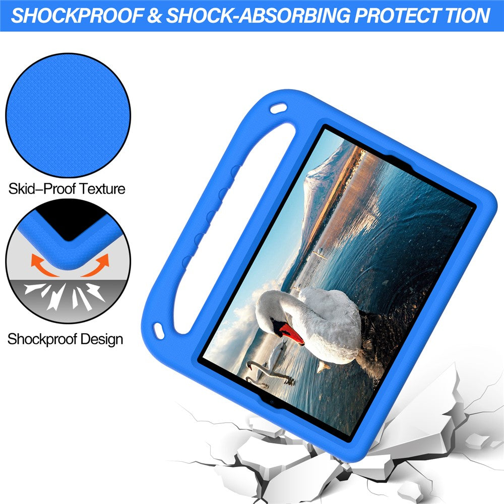 Hand-Hold Grip EVA Tablet Case with Foldable Dual Angle Kickstand for Lenovo Tab M10 HD Gen 2/Tab M10 Plus TB-X606 - Blue