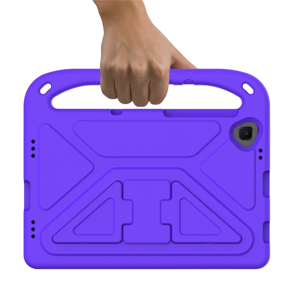 Hand-Hold Grip EVA Tablet Case with Foldable Dual Angle Kickstand for Lenovo Tab M10 HD Gen 2/Tab M10 Plus TB-X606 - Purple