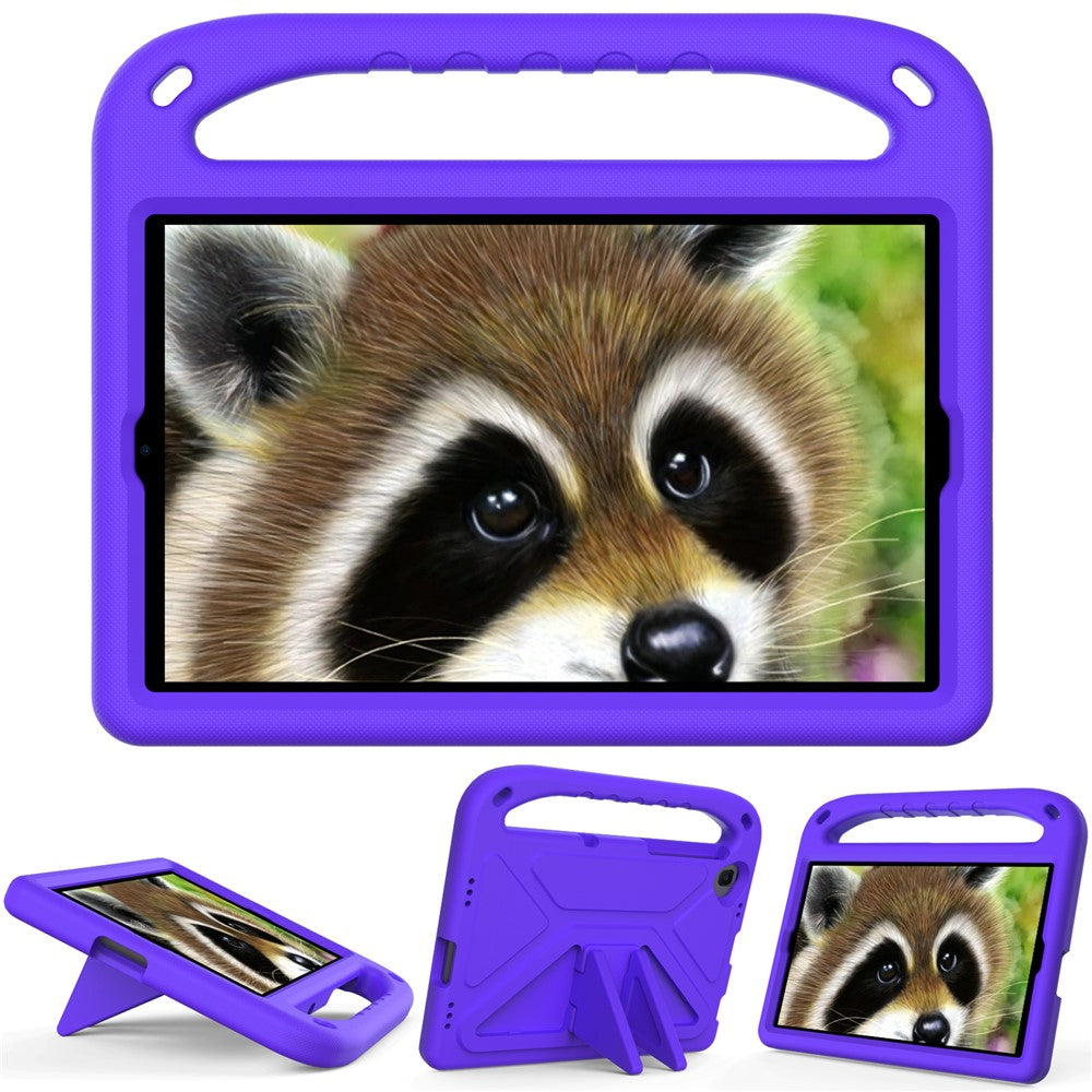 Hand-Hold Grip EVA Tablet Case with Foldable Dual Angle Kickstand for Lenovo Tab M10 HD Gen 2/Tab M10 Plus TB-X606 - Purple