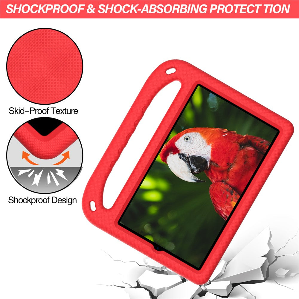 Handle Kickstand Light-Weight EVA Shockproof Protective Case Cover for Lenovo Tab M8 (1st Gen) TB-8505 / Tab M8 (2nd Gen) TB-8705 / Tab M8 (3rd Gen) TB-8506 - Red