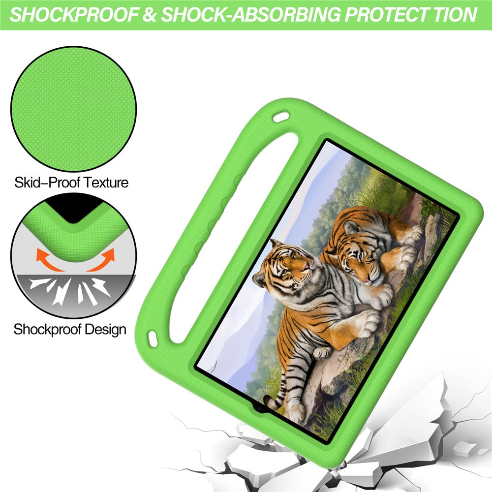 Handle Kickstand Light-Weight EVA Shockproof Protective Case Cover for Lenovo Tab M8 (1st Gen) TB-8505 / Tab M8 (2nd Gen) TB-8705 / Tab M8 (3rd Gen) TB-8506 - Green