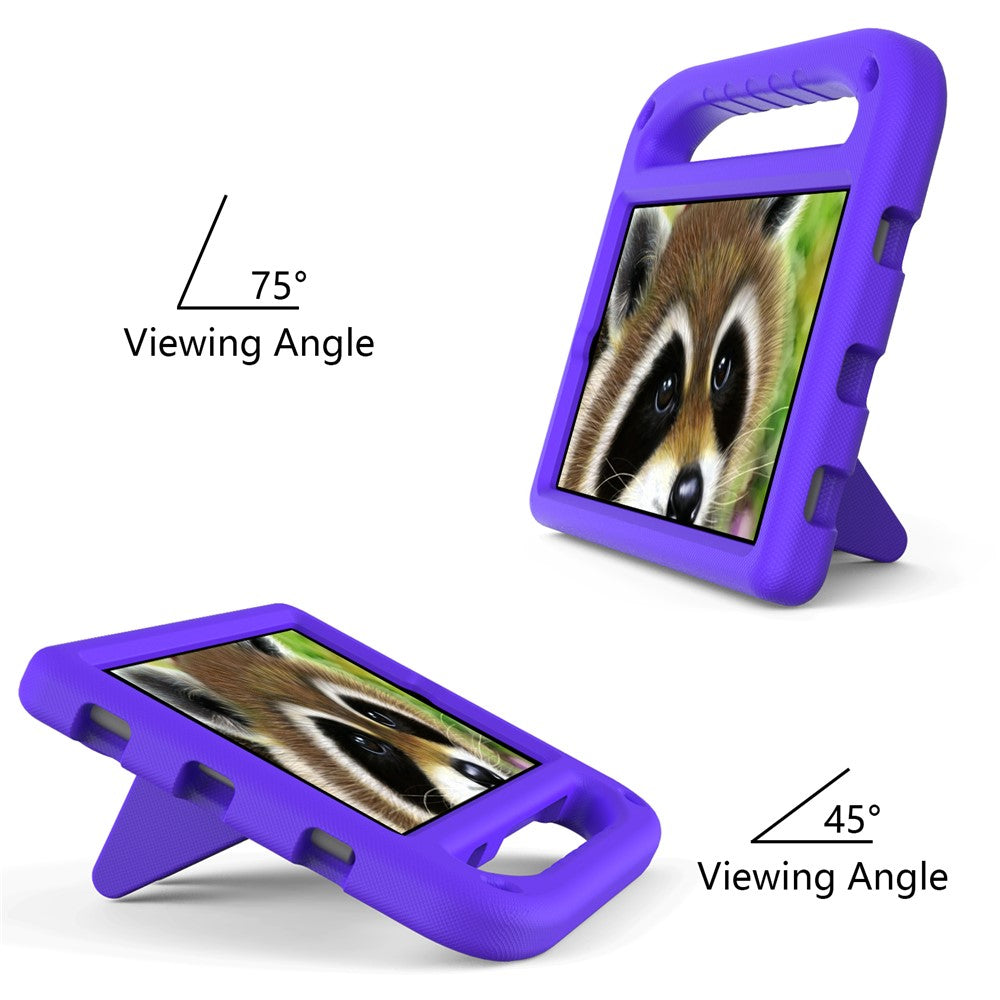 Handle Kickstand Light-Weight EVA Shockproof Protective Case Cover for Lenovo Tab M8 (1st Gen) TB-8505 / Tab M8 (2nd Gen) TB-8705 / Tab M8 (3rd Gen) TB-8506 - Purple