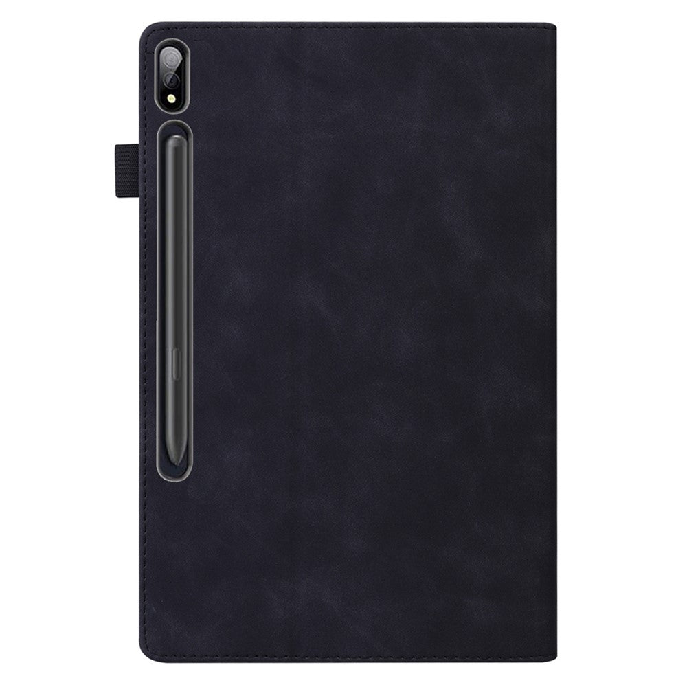 Shockproof Wallet Design Business Style PU Leather Flip Tablet Case with Stand for Lenovo Tab P12 Pro 12.6'' - Black