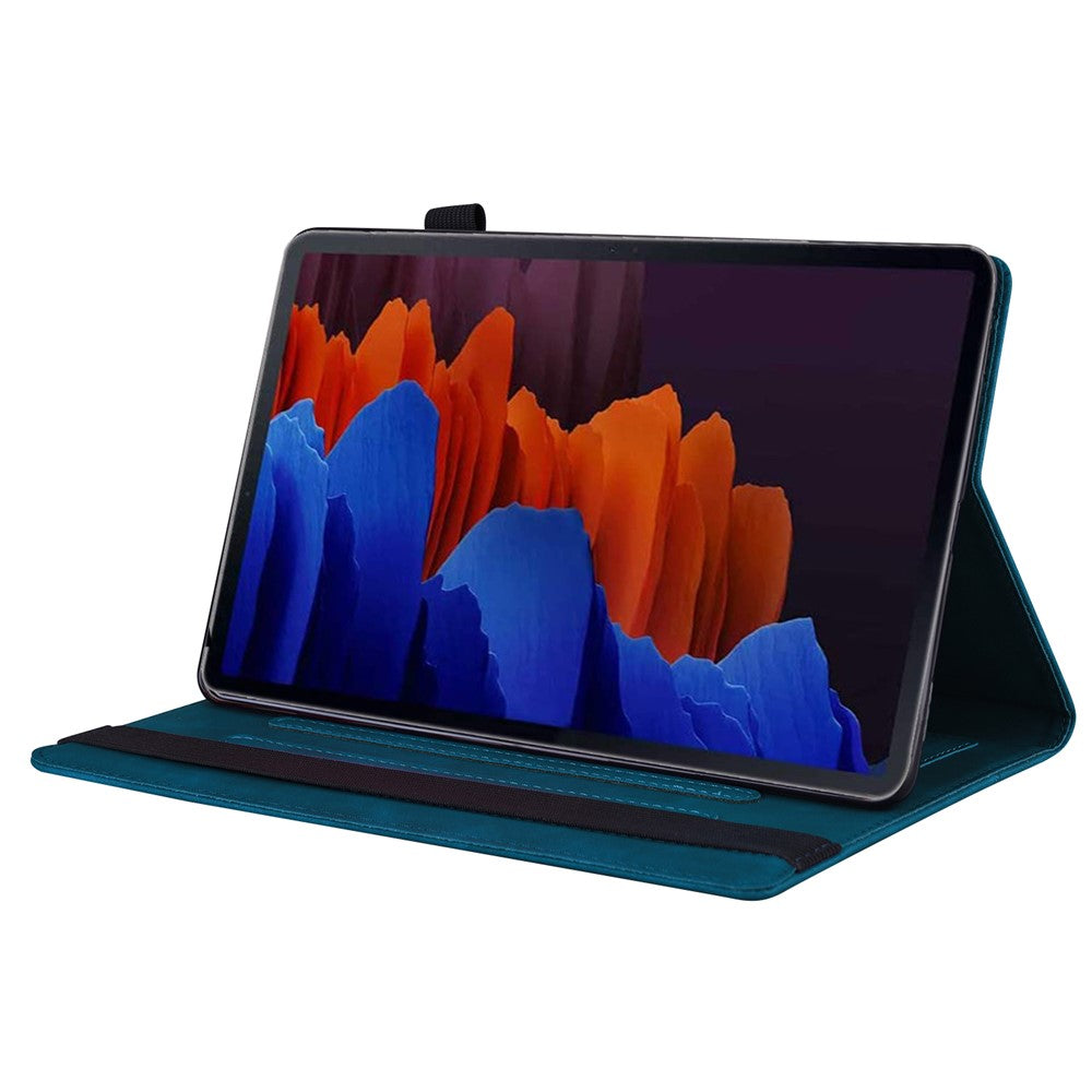 Shockproof Wallet Design Business Style PU Leather Flip Tablet Case with Stand for Lenovo Tab P12 Pro 12.6'' - Blue