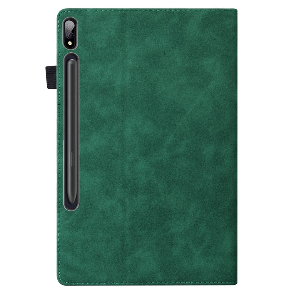 Shockproof Wallet Design Business Style PU Leather Flip Tablet Case with Stand for Lenovo Tab P12 Pro 12.6'' - Green