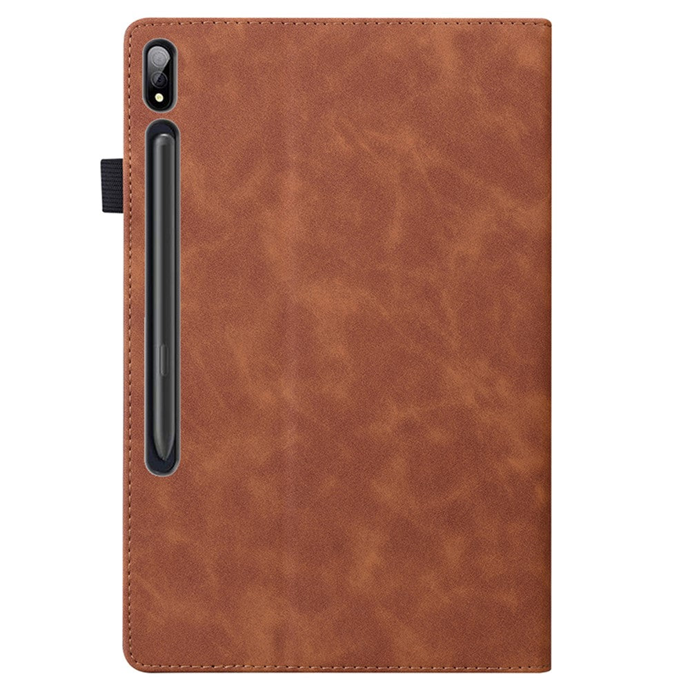 Shockproof Wallet Design Business Style PU Leather Flip Tablet Case with Stand for Lenovo Tab P12 Pro 12.6'' - Brown