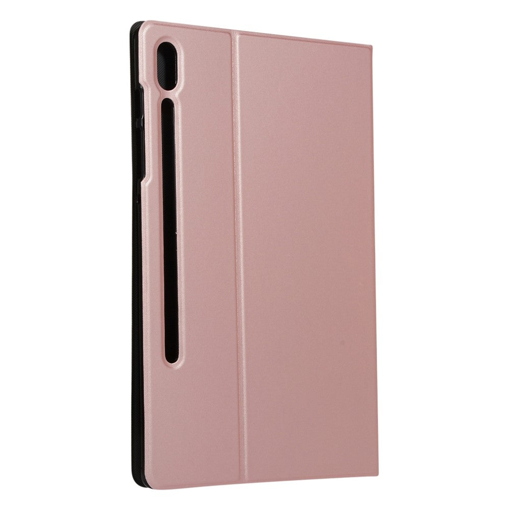 Shockproof PU Leather Shockproof Folio Stand Tablet Case Cover Protector for Lenovo Tab P12 Pro - Rose Gold