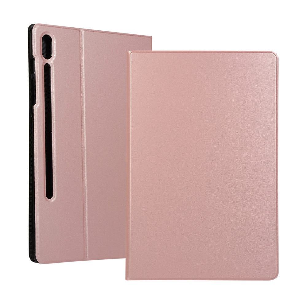Shockproof PU Leather Shockproof Folio Stand Tablet Case Cover Protector for Lenovo Tab P12 Pro - Rose Gold