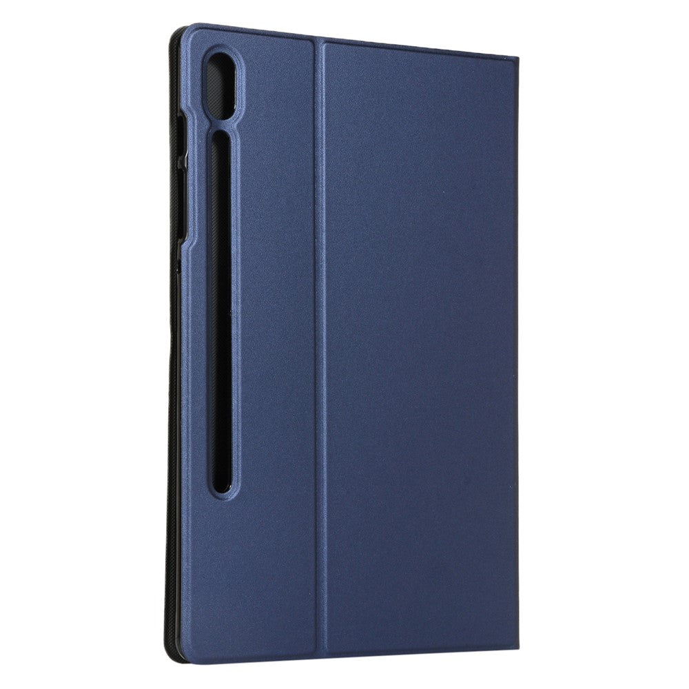 Shockproof PU Leather Shockproof Folio Stand Tablet Case Cover Protector for Lenovo Tab P12 Pro - Dark Blue