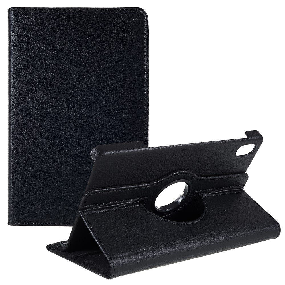 For Lenovo Legion Y700 Anti-drop Shockproof Leather Case 360-degree Rotating Protective Cover with Stand Support Horizontal/Vertical View - Black