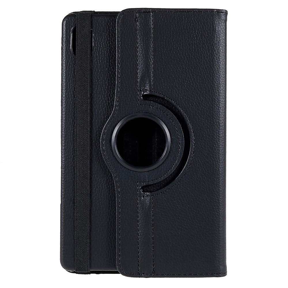 For Lenovo Legion Y700 Anti-drop Shockproof Leather Case 360-degree Rotating Protective Cover with Stand Support Horizontal/Vertical View - Black