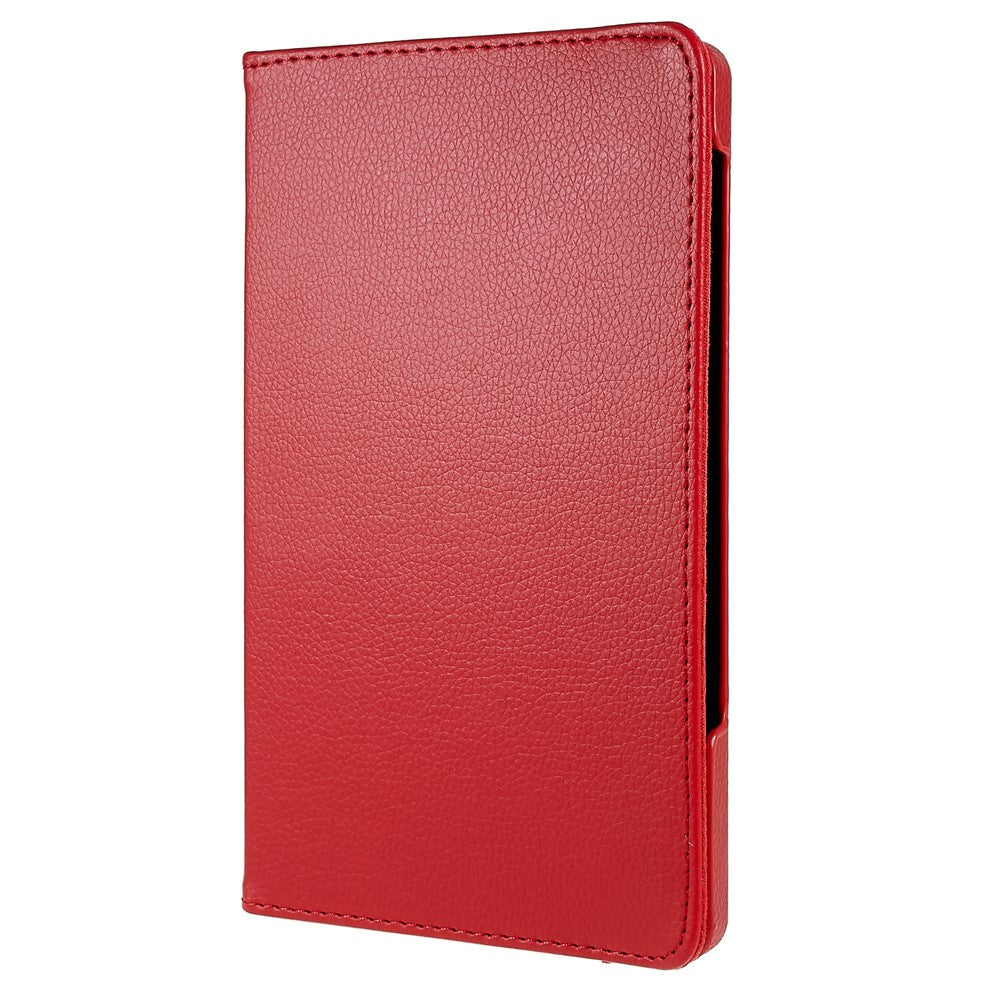For Lenovo Legion Y700 Anti-drop Shockproof Leather Case 360-degree Rotating Protective Cover with Stand Support Horizontal/Vertical View - Red