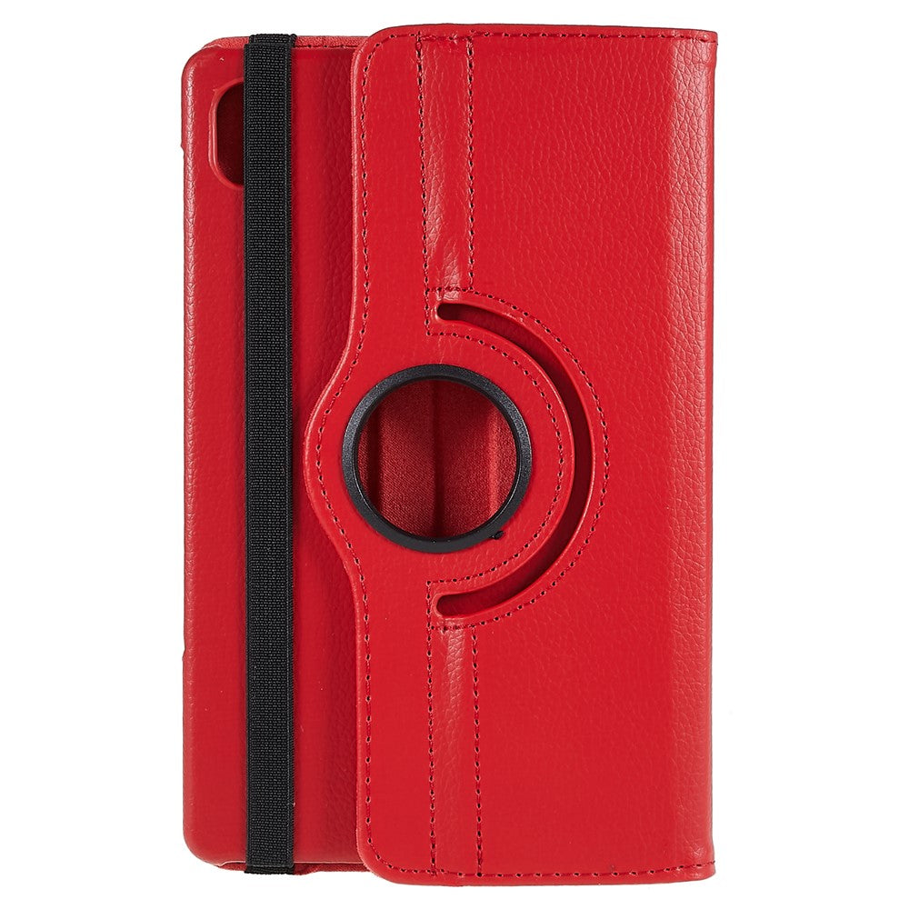 For Lenovo Legion Y700 Anti-drop Shockproof Leather Case 360-degree Rotating Protective Cover with Stand Support Horizontal/Vertical View - Red