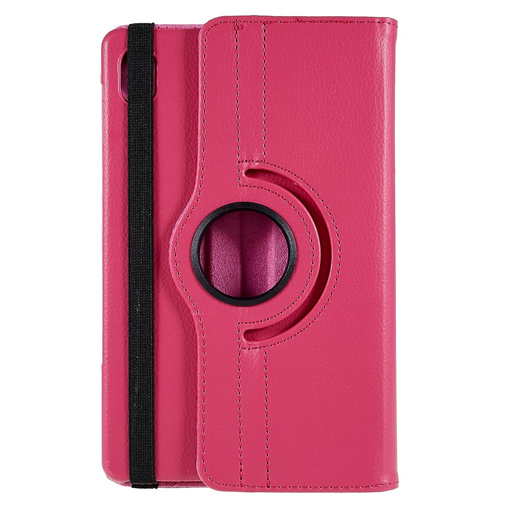 For Lenovo Legion Y700 Anti-drop Shockproof Leather Case 360-degree Rotating Protective Cover with Stand Support Horizontal/Vertical View - Rose