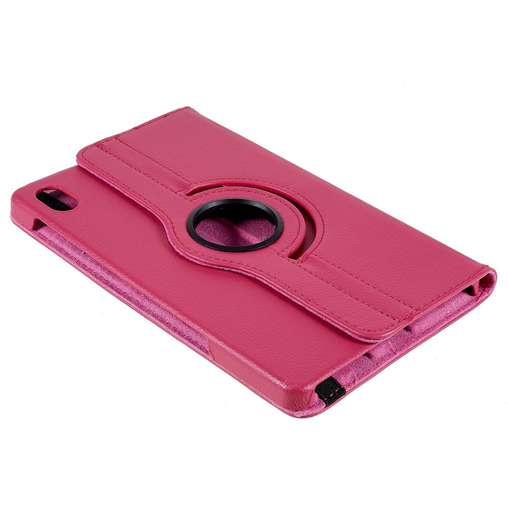 For Lenovo Legion Y700 Anti-drop Shockproof Leather Case 360-degree Rotating Protective Cover with Stand Support Horizontal/Vertical View - Rose