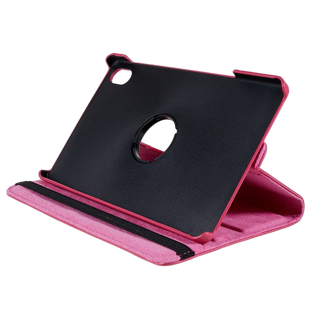 For Lenovo Legion Y700 Anti-drop Shockproof Leather Case 360-degree Rotating Protective Cover with Stand Support Horizontal/Vertical View - Rose