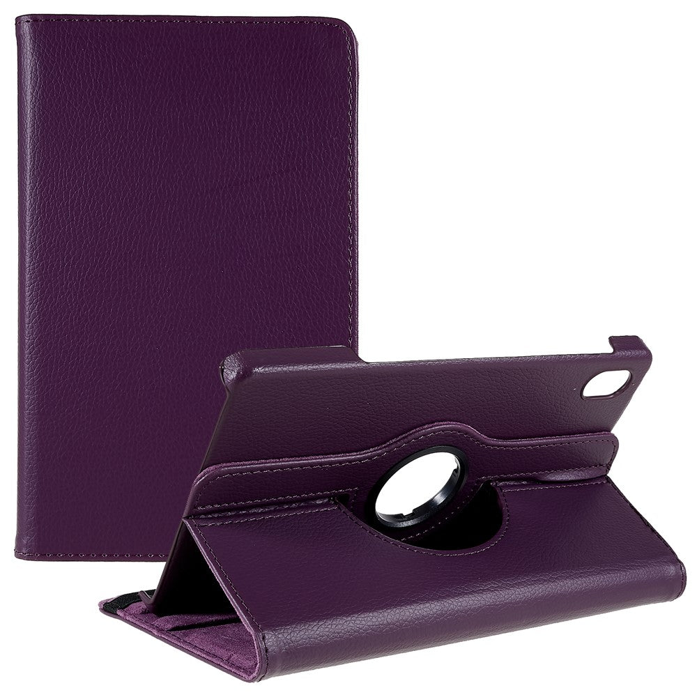 For Lenovo Legion Y700 Anti-drop Shockproof Leather Case 360-degree Rotating Protective Cover with Stand Support Horizontal/Vertical View - Purple