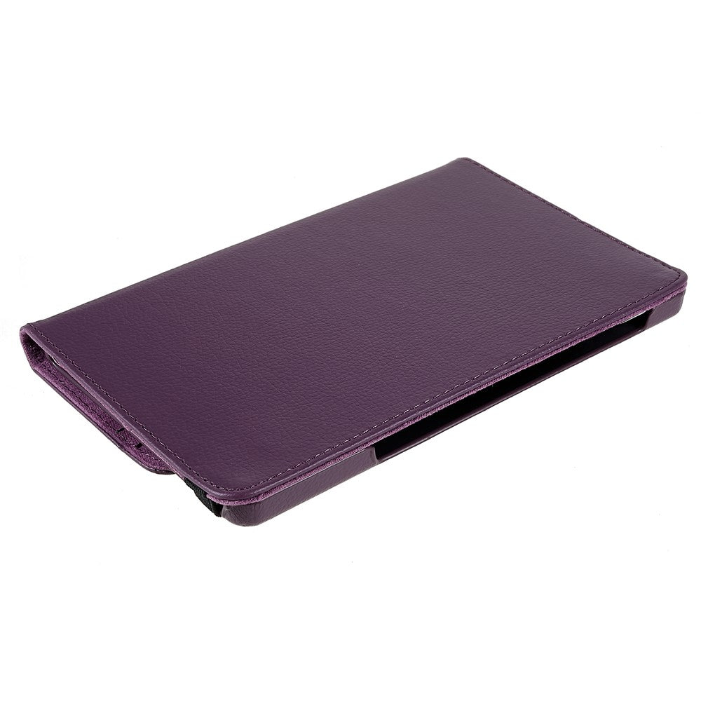For Lenovo Legion Y700 Anti-drop Shockproof Leather Case 360-degree Rotating Protective Cover with Stand Support Horizontal/Vertical View - Purple