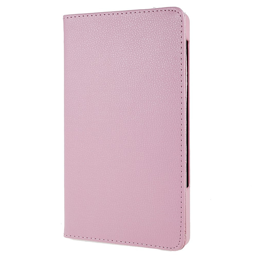 For Lenovo Legion Y700 Anti-drop Shockproof Leather Case 360-degree Rotating Protective Cover with Stand Support Horizontal/Vertical View - Pink