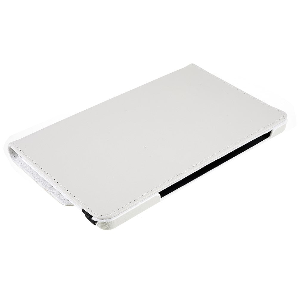 For Lenovo Legion Y700 Anti-drop Shockproof Leather Case 360-degree Rotating Protective Cover with Stand Support Horizontal/Vertical View - White