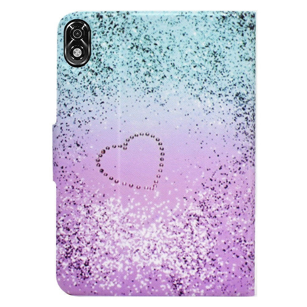 For Lenovo Legion Y700 Pattern Printing Leather Shock Proof Tablet Case Protective Cover - Heart