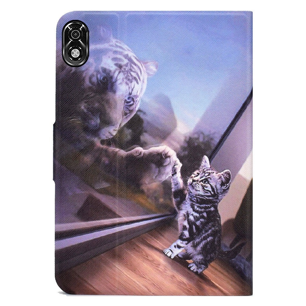 For Lenovo Legion Y700 Pattern Printing Leather Shock Proof Tablet Case Protective Cover - Tiger