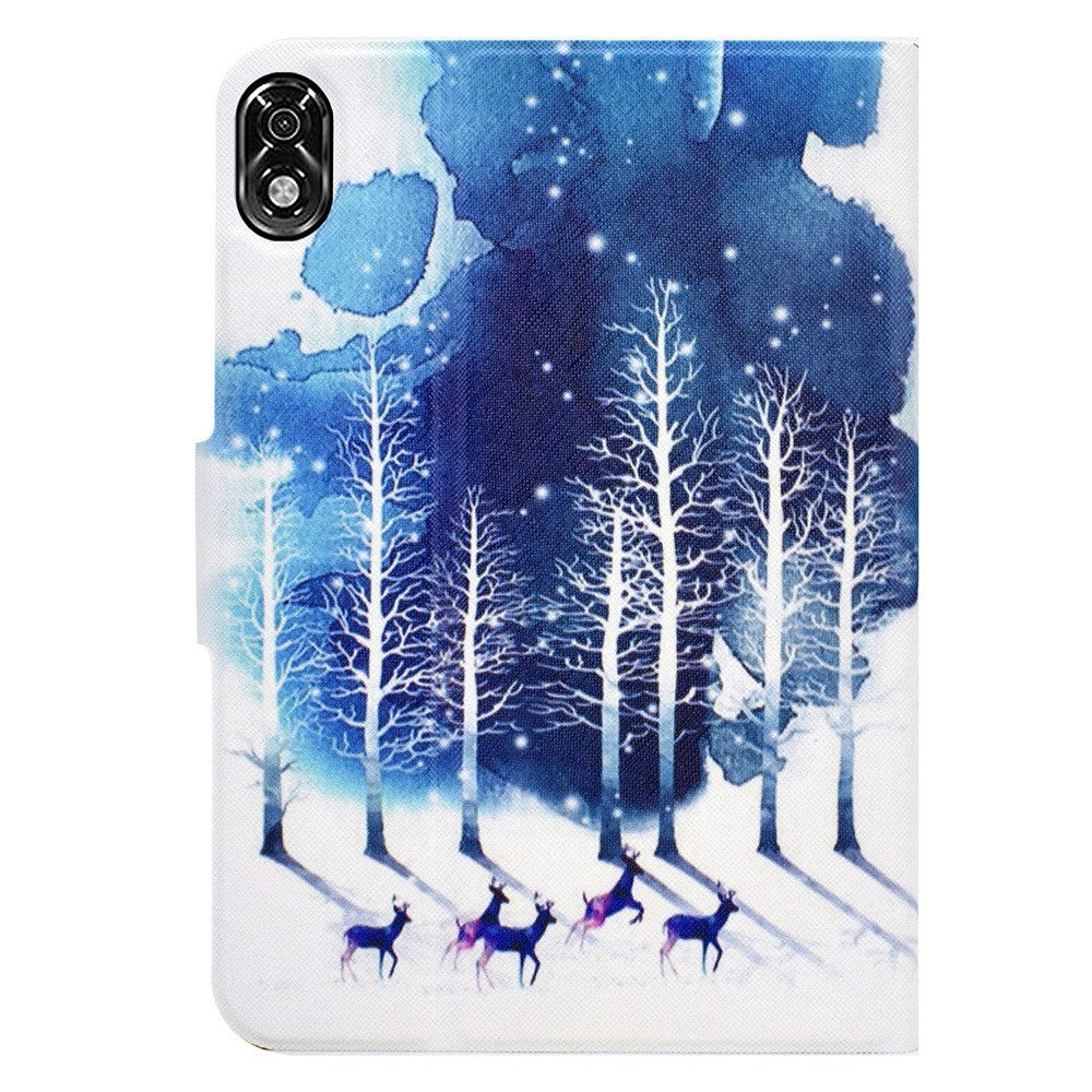 For Lenovo Legion Y700 Pattern Printing Leather Shock Proof Tablet Case Protective Cover - Forest