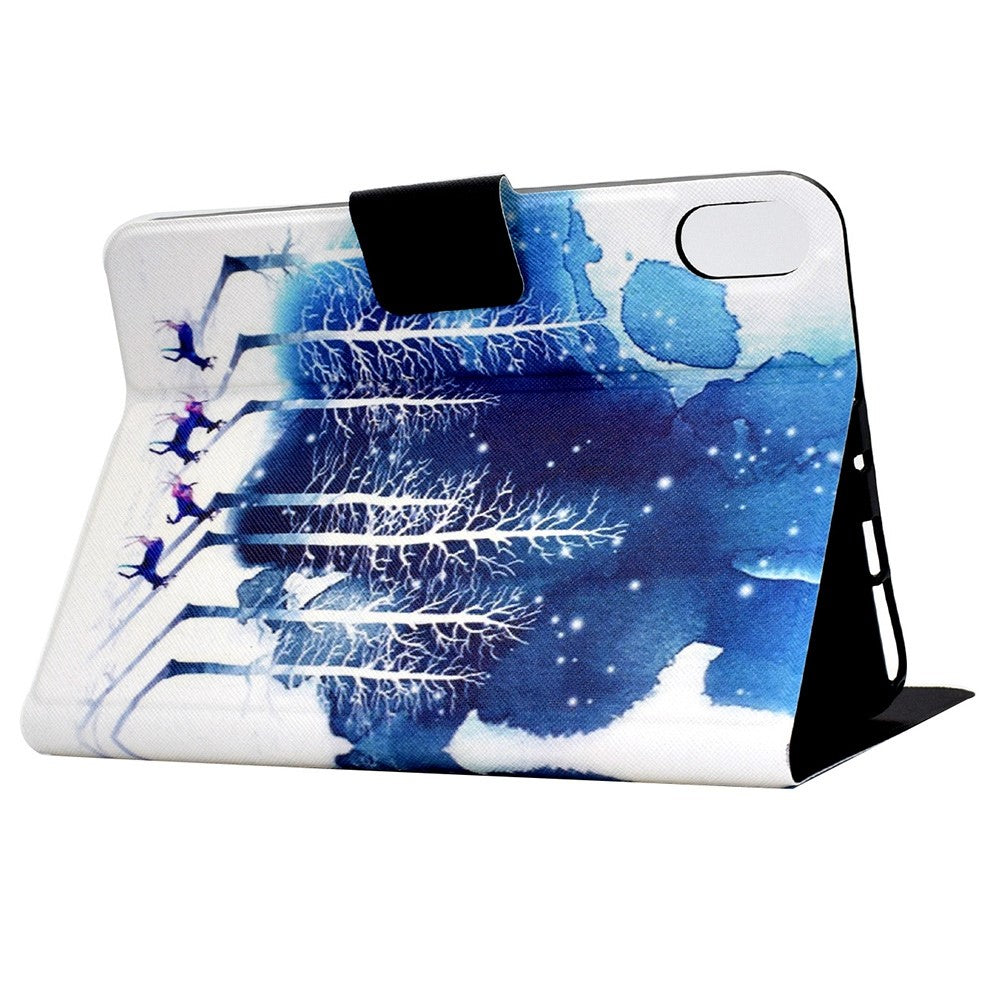 For Lenovo Legion Y700 Pattern Printing Leather Shock Proof Tablet Case Protective Cover - Forest