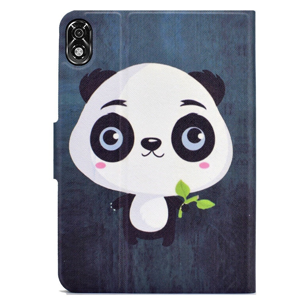 For Lenovo Legion Y700 Pattern Printing Leather Shock Proof Tablet Case Protective Cover - Panda