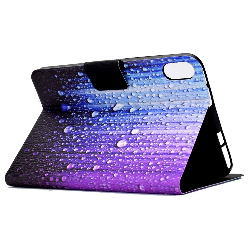 For Lenovo Legion Y700 Pattern Printing Leather Shock Proof Tablet Case Protective Cover - Water Drop