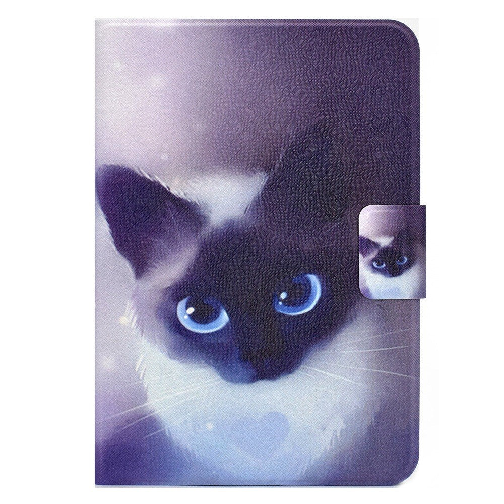 For Lenovo Legion Y700 Pattern Printing Leather Shock Proof Tablet Case Protective Cover - Cat